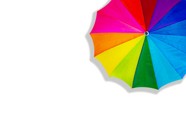 istock Colourful umbrella isolated on the white background 1178123516
