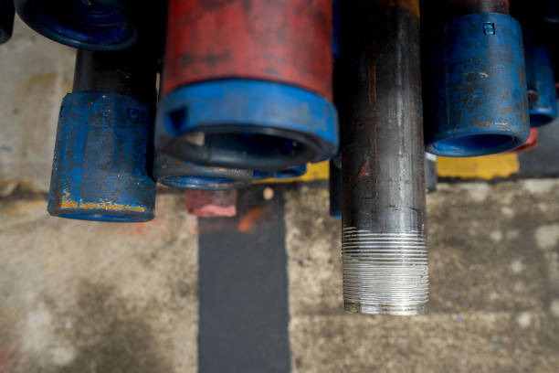 istock Stacking of Drill pipe or tubing for oil field operation. 1178123814