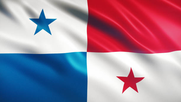 Panama Flag 3D Render Panama Flag (Close-up) 3d panama flag stock pictures, royalty-free photos & images