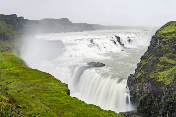 istock Gullfoss waterfall in Iceland seen from above on a cloudy stormy day 1178130498