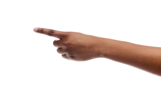 istock Woman's hand showing number one with fingers on white background 1178134378