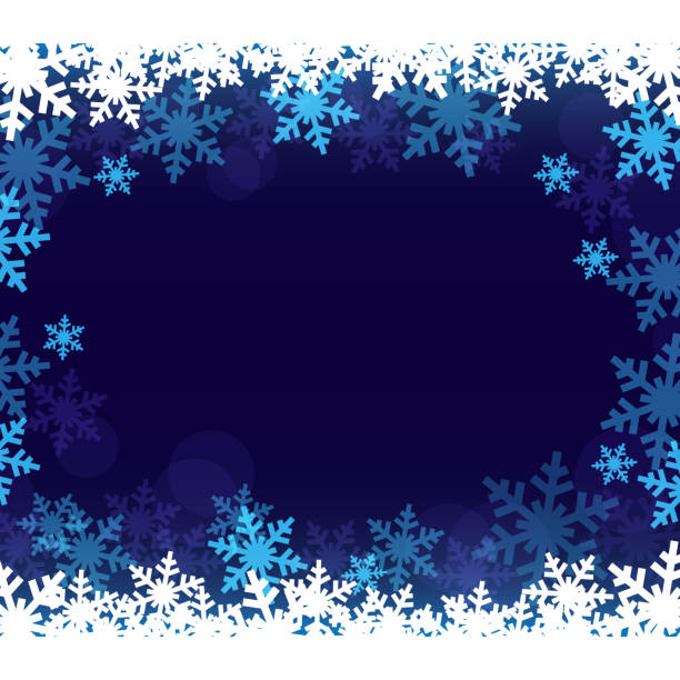 눈 결정의 배경 - motion snowflake backgrounds blue stock illustrations