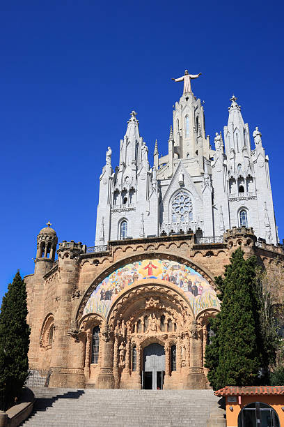 Tibidabo temple (Barcelona, Spain) stock photo