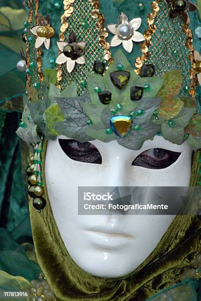 Maschera Di Carnevale Di Venezia - Fotografie stock e altre immagini di Adulto - Adulto, Argentato, Arte del ritratto