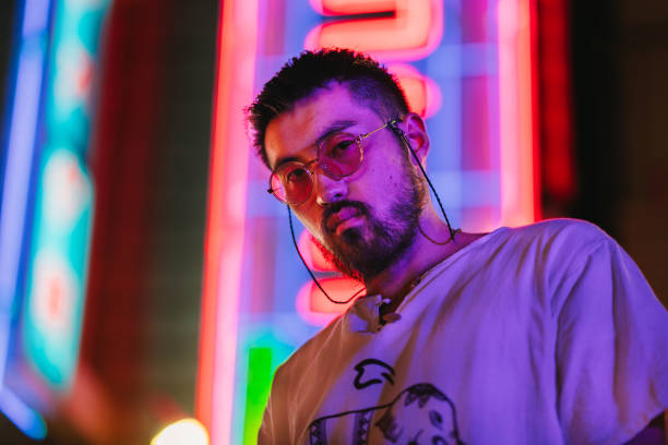 istock Portrait of young man at night 1178139942