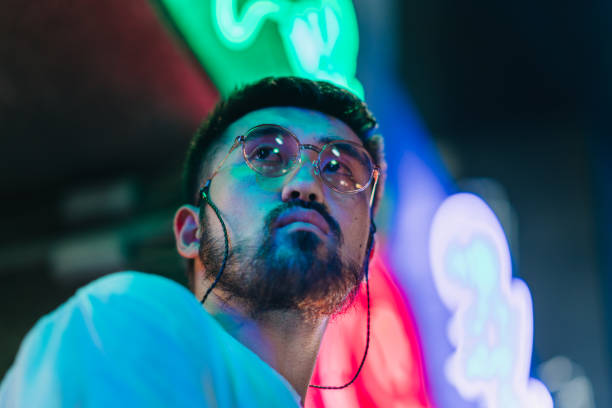 istock Portrait of young man at night 1178141390