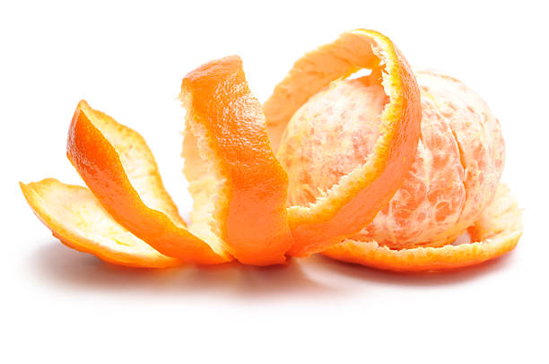istock Tangerine with the taken off peel 117814519