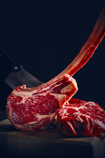 Preparing Tomahawk Steak for Barbecue