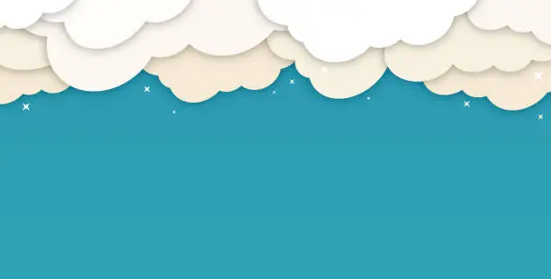 Vector illustration of Clouds Cloudscape Background