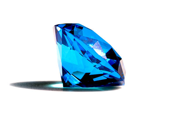 istock Beautiful blue diamond at isolated white background 1178154032