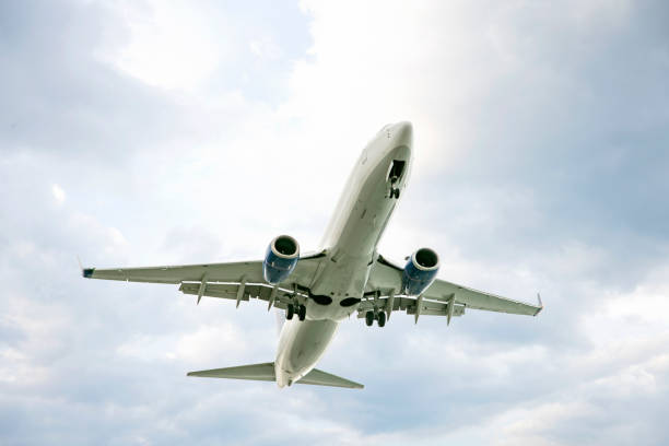 istock Commercial airplane in flight ready for landing. 1178154545