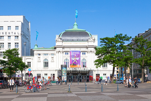 Hamburg, Germany - June 30 2019: The Deutsches Schauspielhaus is a theatre in the St. Georg quarter.