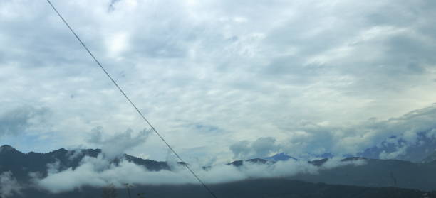 istock Mountains covered with clouds in sikkim, india 1178156985