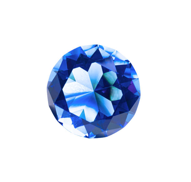 istock Beautiful blue diamond at isolated white background 1178157231