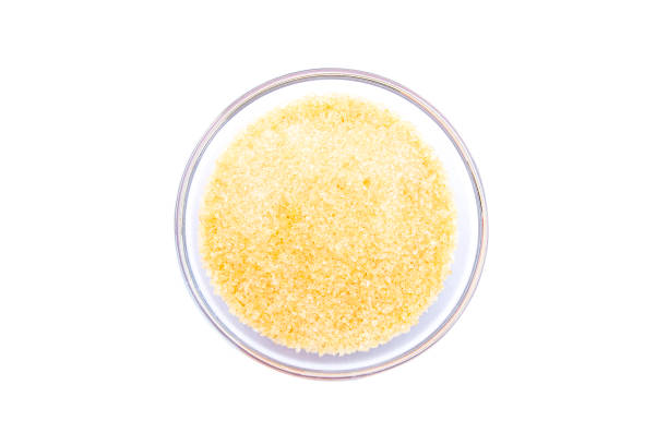 istock Gelatin powder on wooden background 1178158517