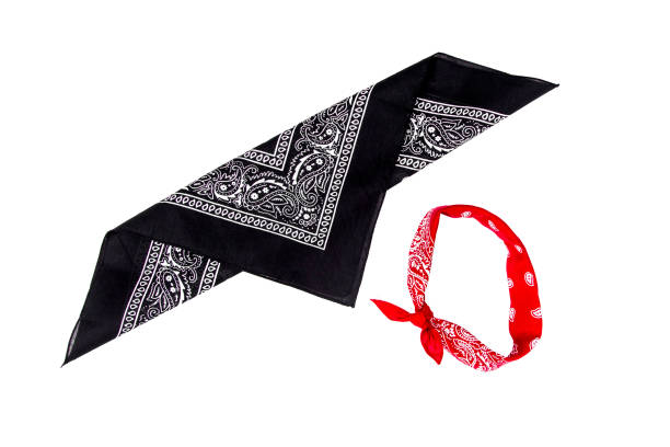 istock Black bandana isolated on white 1178159476