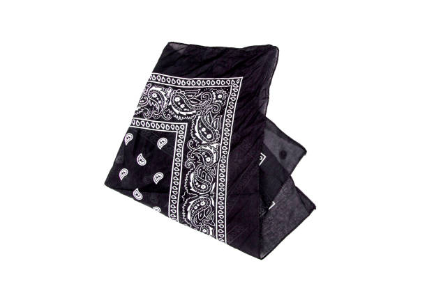 Black bandana isolated on white