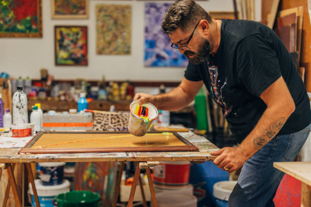 istock Male artist working 1178161112