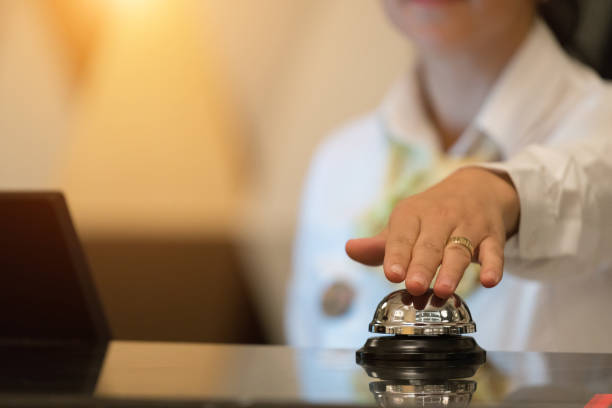 istock Service of bell wit human hand 1178161379