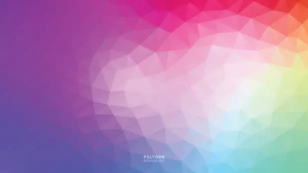 Vector illustration of Polygon Colorful Lighting