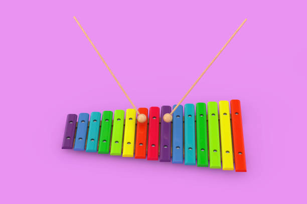 istock Colorful Wooden Xylophone with Mallets. 3d Rendering 1178164268