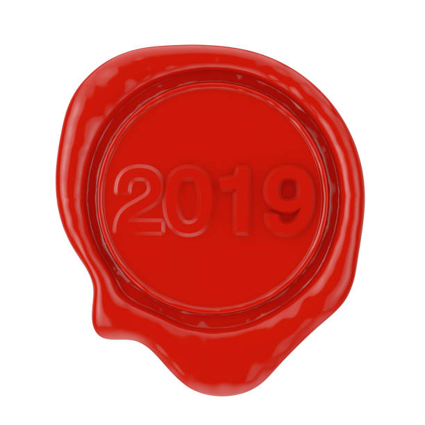 istock Red Wax Seal with 2020 New Year Sign. 3d Rendering 1178164456