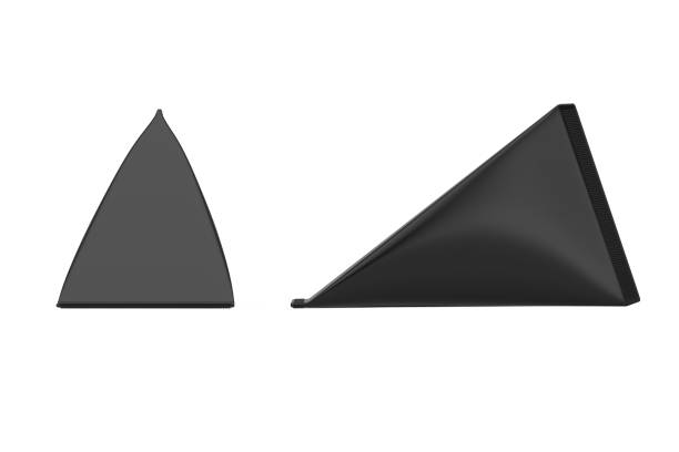 istock Black Cardboard Triangle Box Cream, Juice or Milk Pack Mock Up. 3d Rendering 1178170252