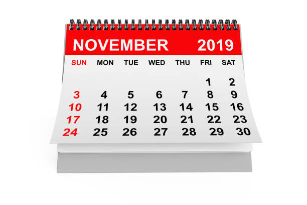 istock 2019 Year November Calendar. 3d rendering 1178170288