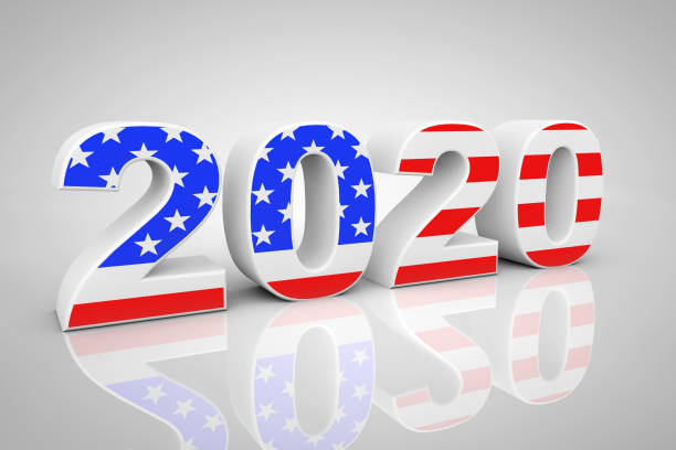 istock New Year 2020 Sign as USA Flag. 3d Rendering 1178171845