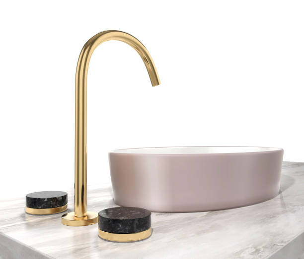 istock Minimal Tap with marble handles 1178171878