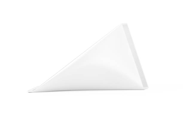 istock White Cardboard Triangle Box Cream, Juice or Milk Pack Mock Up. 3d Rendering 1178172640