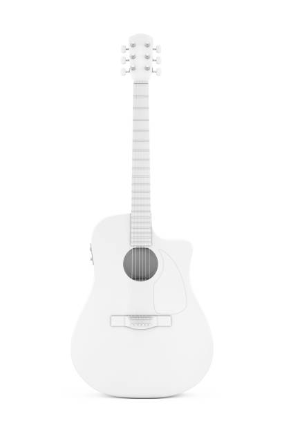 istock White Acoustic Guitar in Clay Style. 3d Rendering 1178172716
