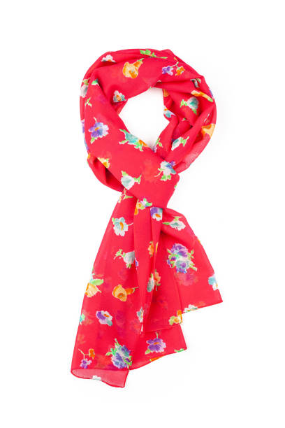 istock Silk scarf. Red silk scarf isolated on white background 1178175049