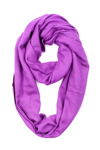 istock Silk scarf. Purple silk scarf isolated on white background 1178175050