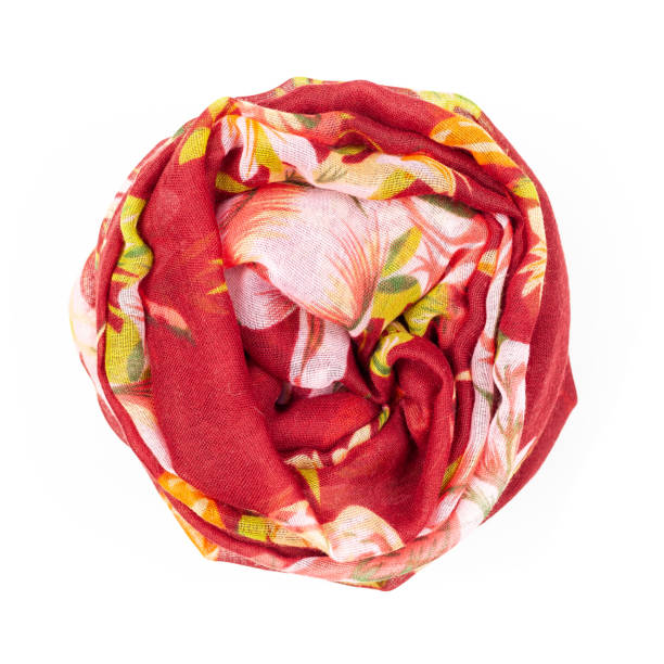 istock Silk scarf. Red silk scarf isolated on white background 1178175055