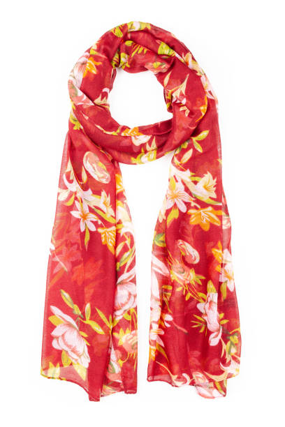 istock Silk scarf. Red silk scarf isolated on white background 1178175104