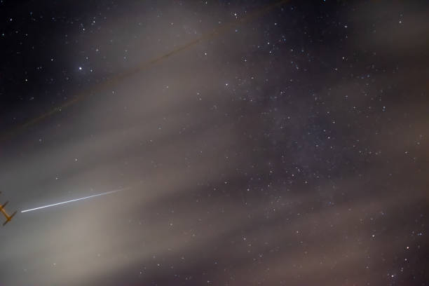 istock Long Exposure of the International Space Station going overhead 1178178734