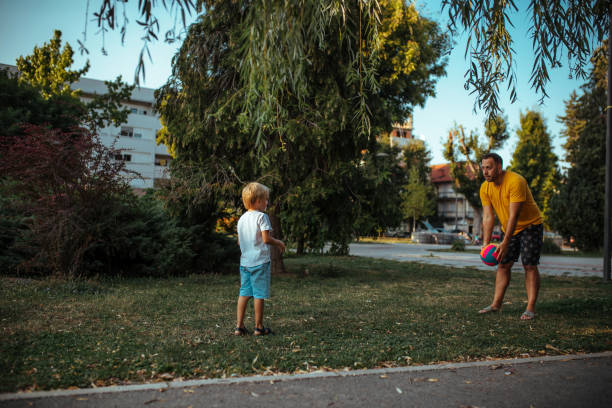 istock Father and son playing outdoors 1178179120