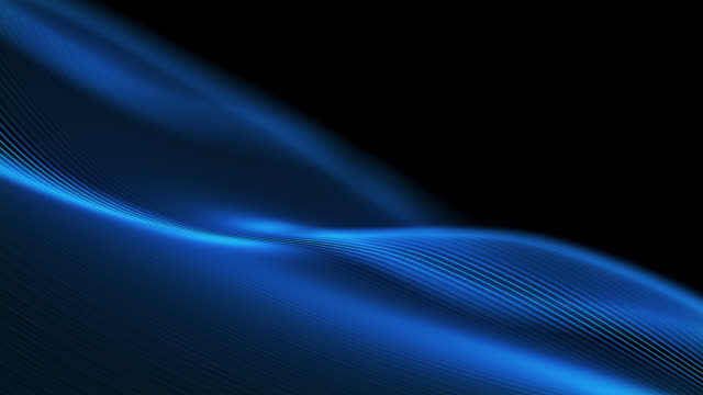 4k Beautiful Waving Lines Background (Blue) - Loopable