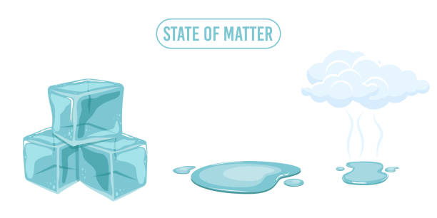 ilustrações de stock, clip art, desenhos animados e ícones de state of matter vector design illustration isolated on white backgroumd - boiling water