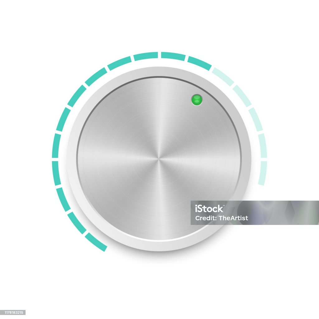 Volume Button Visual Metallic Volume Button Vector Design Illustration Stock Illustration ...