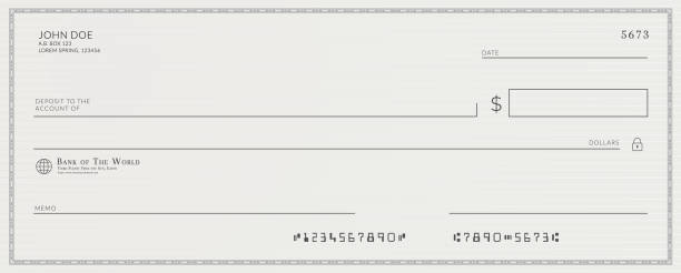 istock Blank template of the fake bank check 1178183819