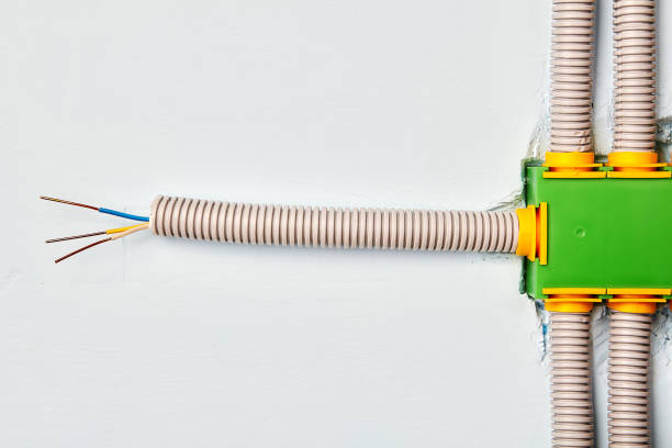 istock Home wiring is hidden in the conduit. 1178189889