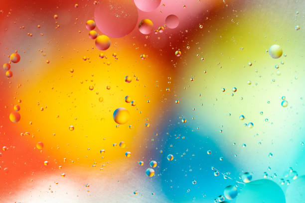 istock Abstract background, colorful gradient colors. Oil drops in water. 1178190022