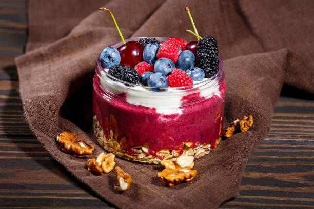 istock Breakfast with oatmeal and fresh fruit 1178190565