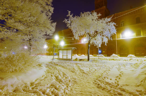 istock Night city in winter. 1178192752