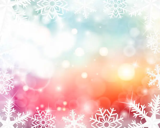 Vector illustration of Snowflake Background