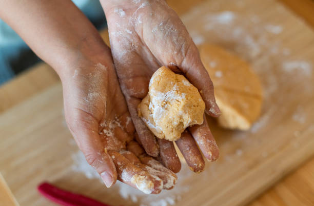 istock chef at work. making of paleo pumpkin gnocchi. 1178201951