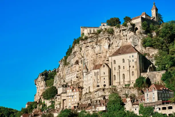 Rocamadour village and monastery in the Dordogne region of France.