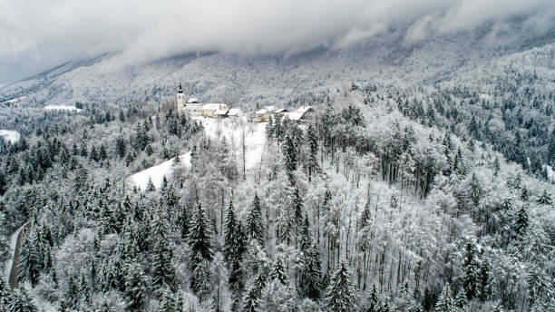 istock Village on Remote Location in Winter Landscape 1178215840